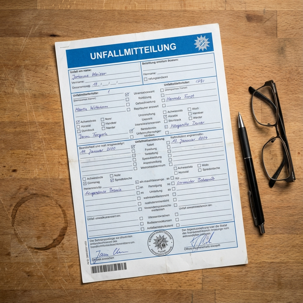 Polizeilicher Unfallbericht